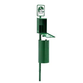 VEVOR Dog Waste Station, Commercial Dog Poop Station, 11.5 Gallons Pet Waste Bin with 50 Can Liners, Bag Dispenser & 600 Waste Bags