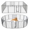 16 Panel 24/32/40 Inches Height Dog Playpen with Lock and Large Door